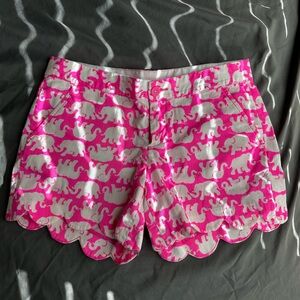 Pink and white elephant shorts from Lilly Pulitzer